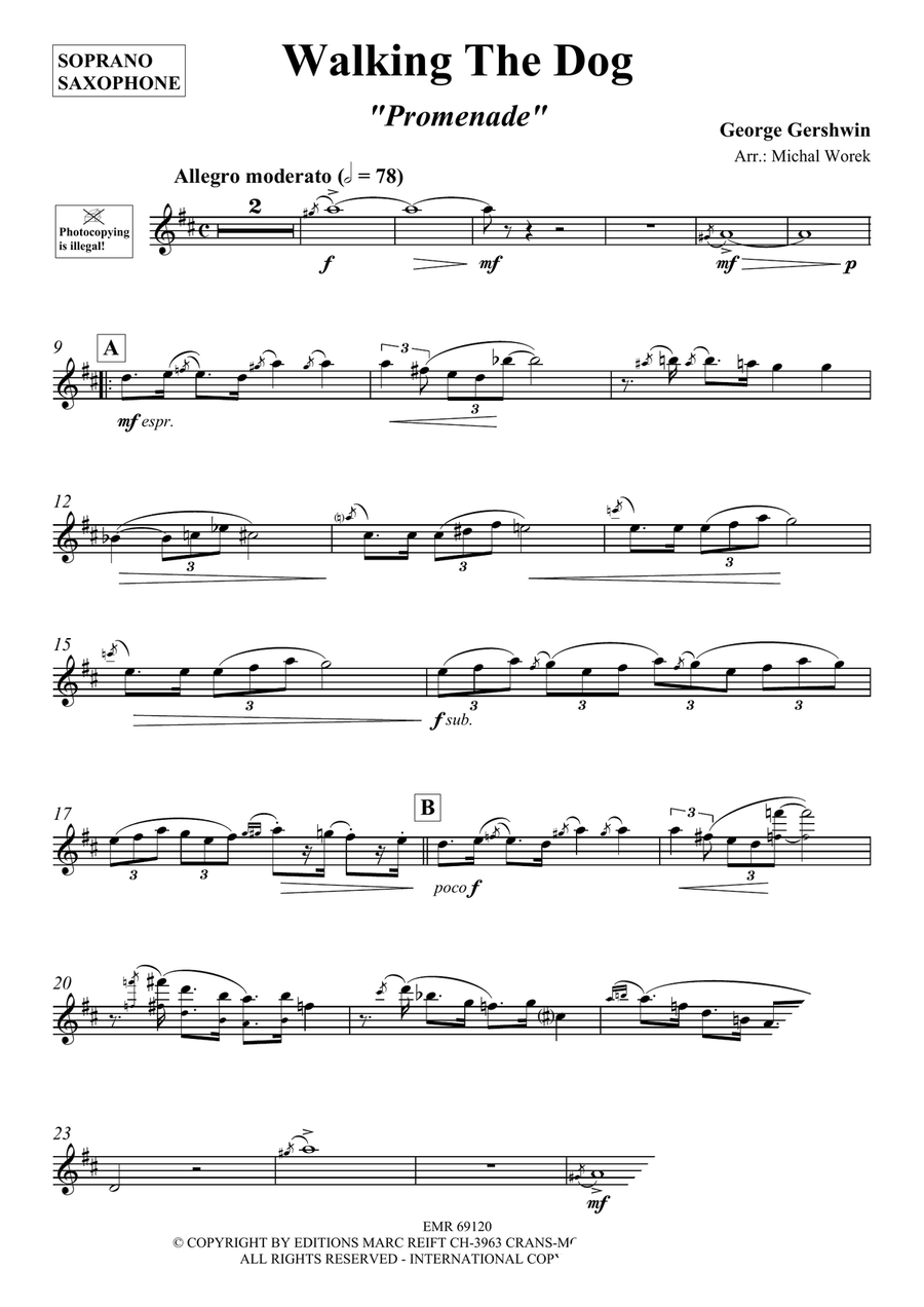 Walking The Dog Walking The Dog Soprano Saxophone scores gallery preview page 3