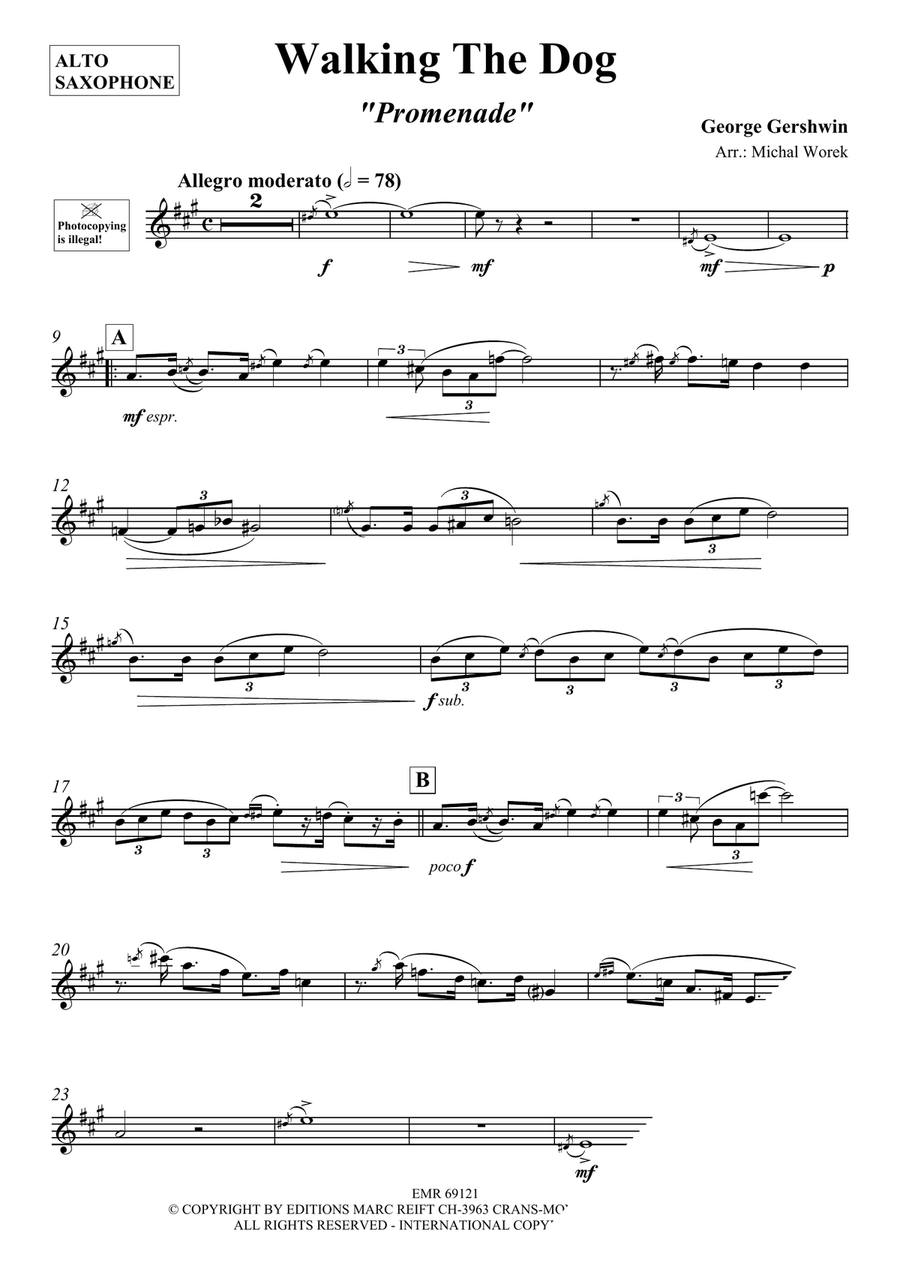 Walking The Dog Walking The Dog Alto Saxophone scores gallery preview page 3