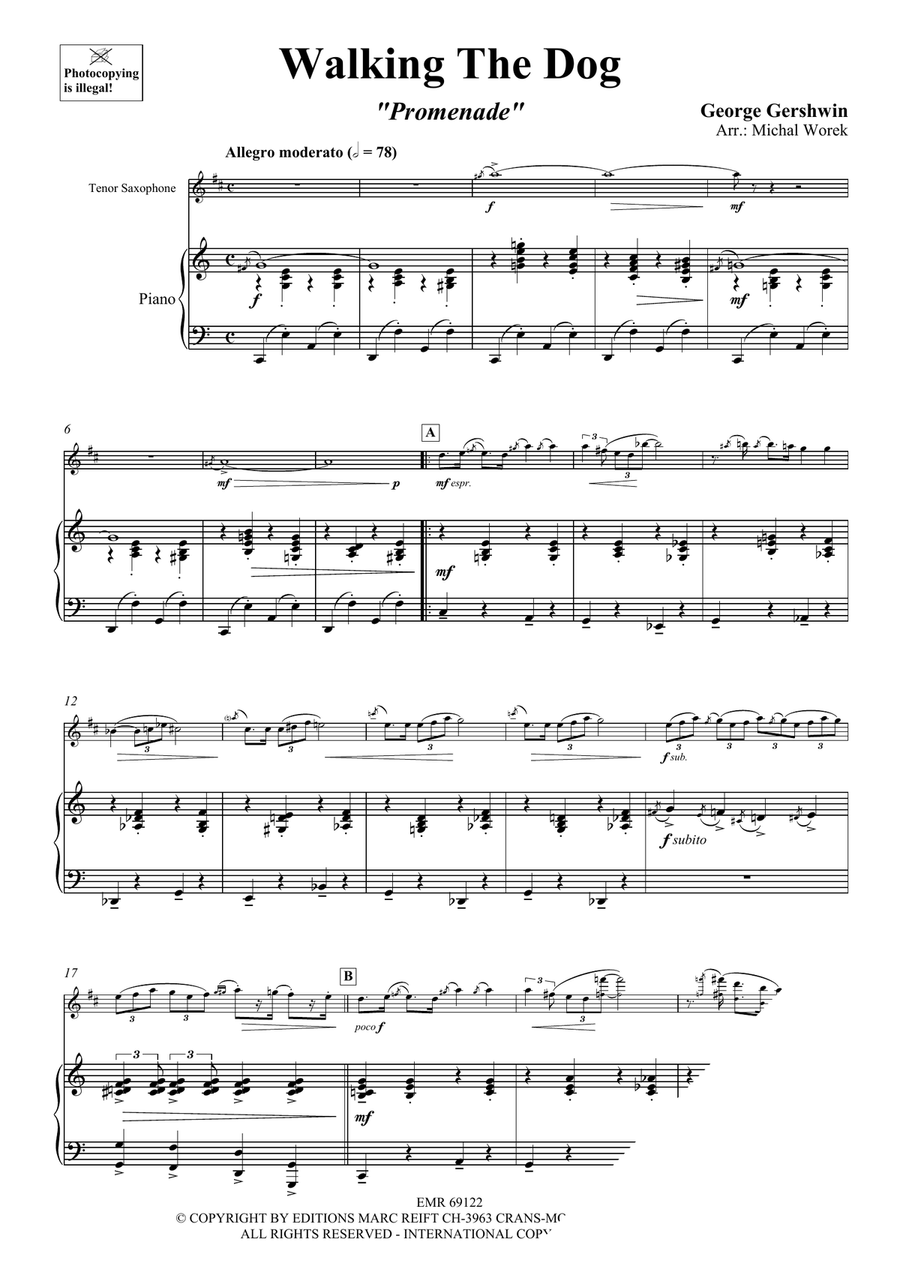 Walking The Dog Walking The Dog Tenor Saxophone scores gallery preview page 4