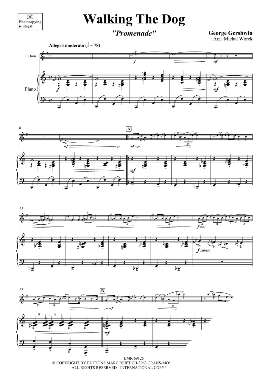 Walking The Dog Walking The Dog Horn scores gallery preview page 4