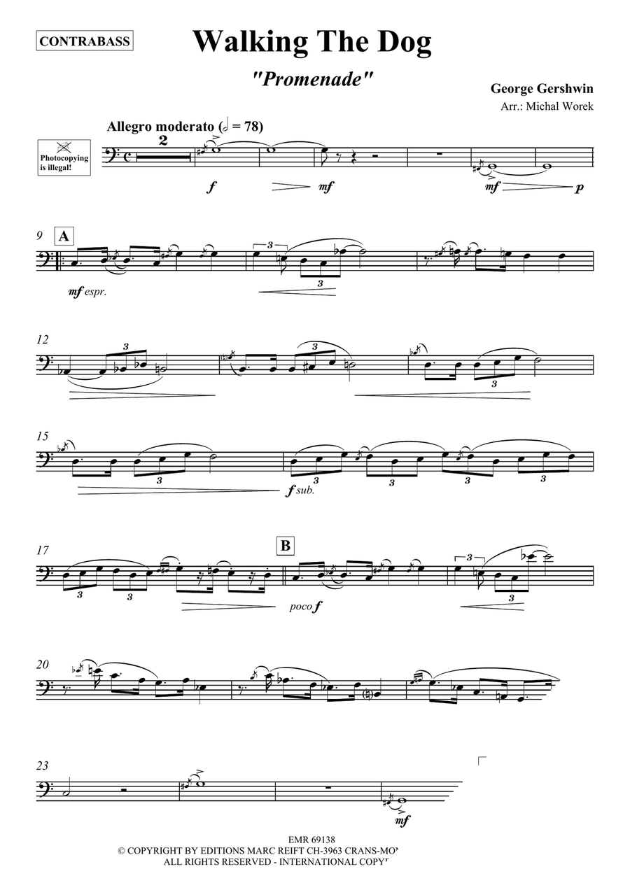 Walking The Dog Walking The Dog Double Bass scores gallery preview page 3