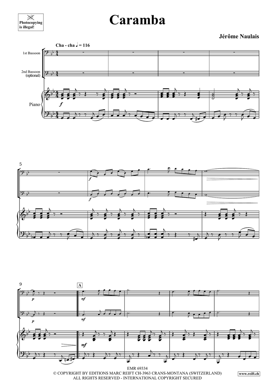 Caramba Caramba Bassoon scores gallery preview page 4