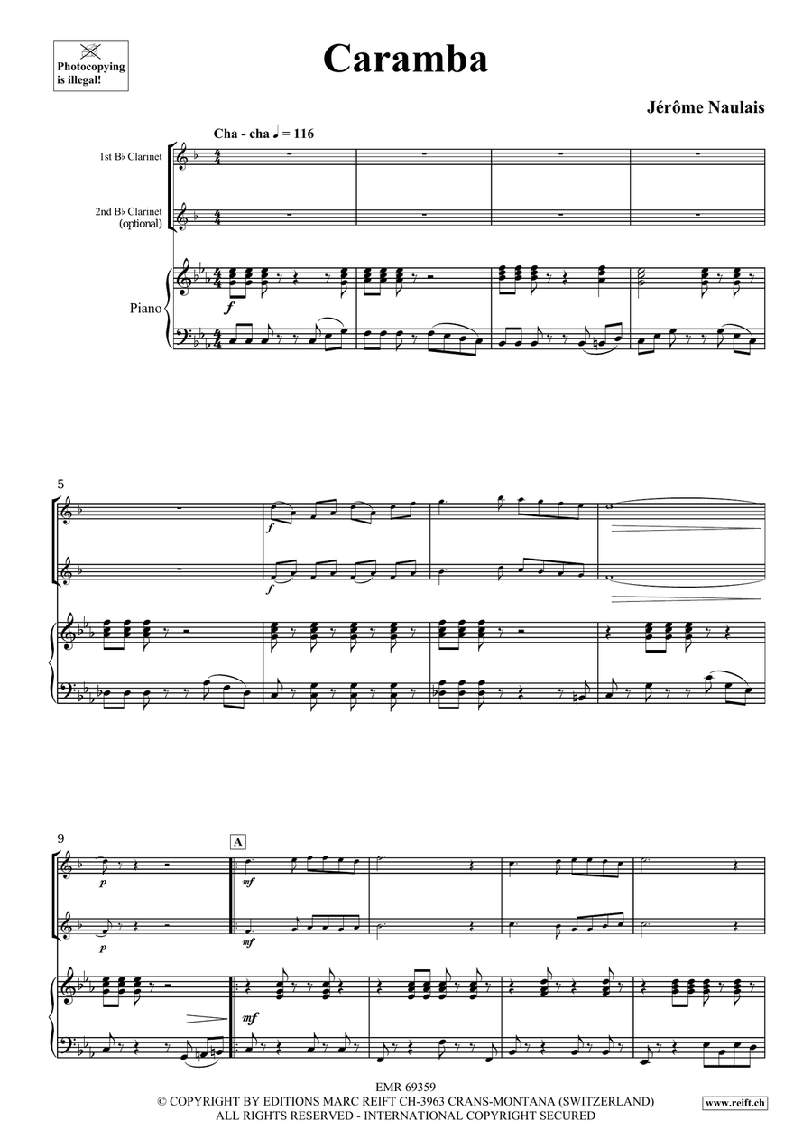 Caramba Caramba Clarinet Duet scores gallery preview page 4