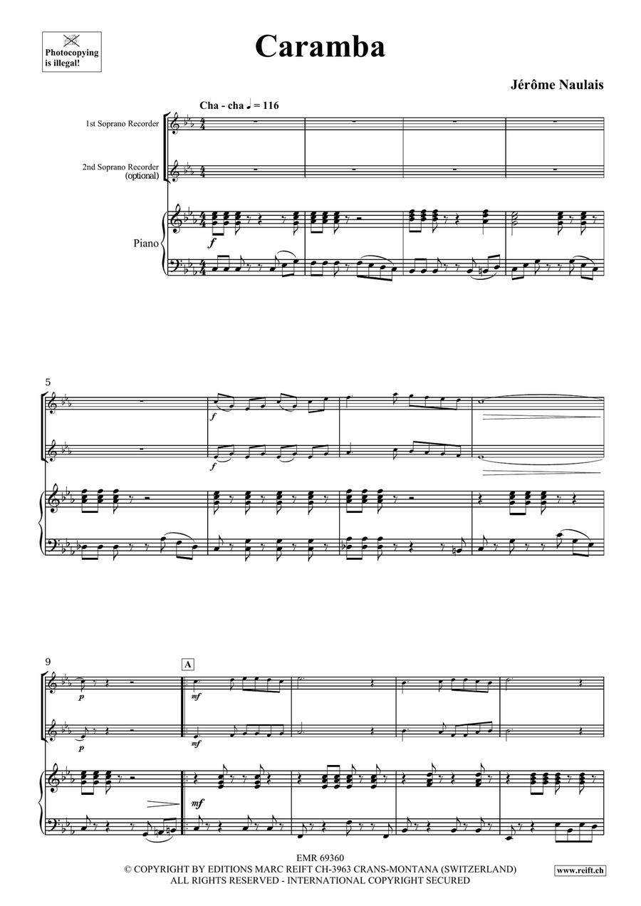 Caramba Caramba Soprano Recorder scores gallery preview page 4