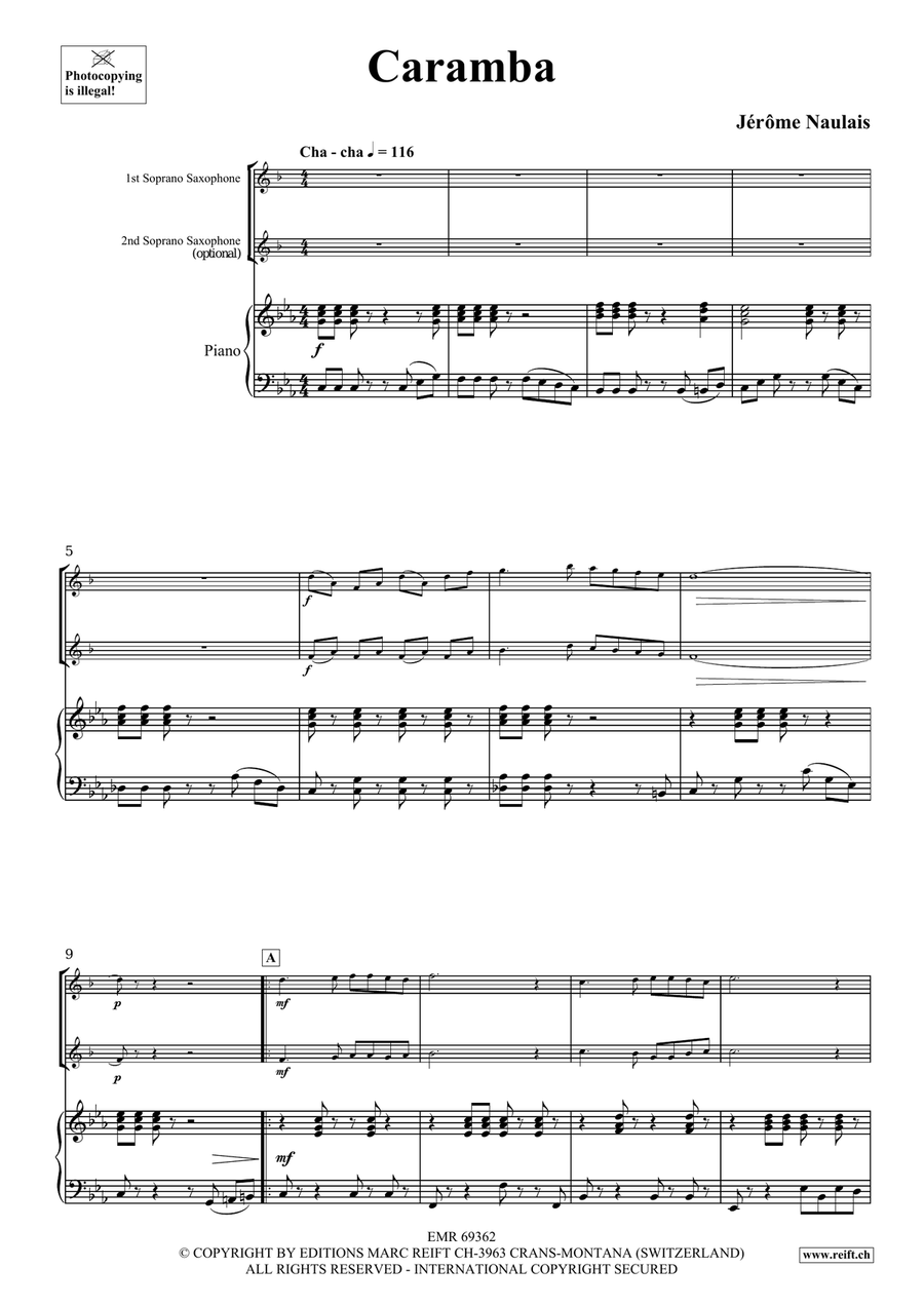 Caramba Caramba Soprano Saxophone scores gallery preview page 4