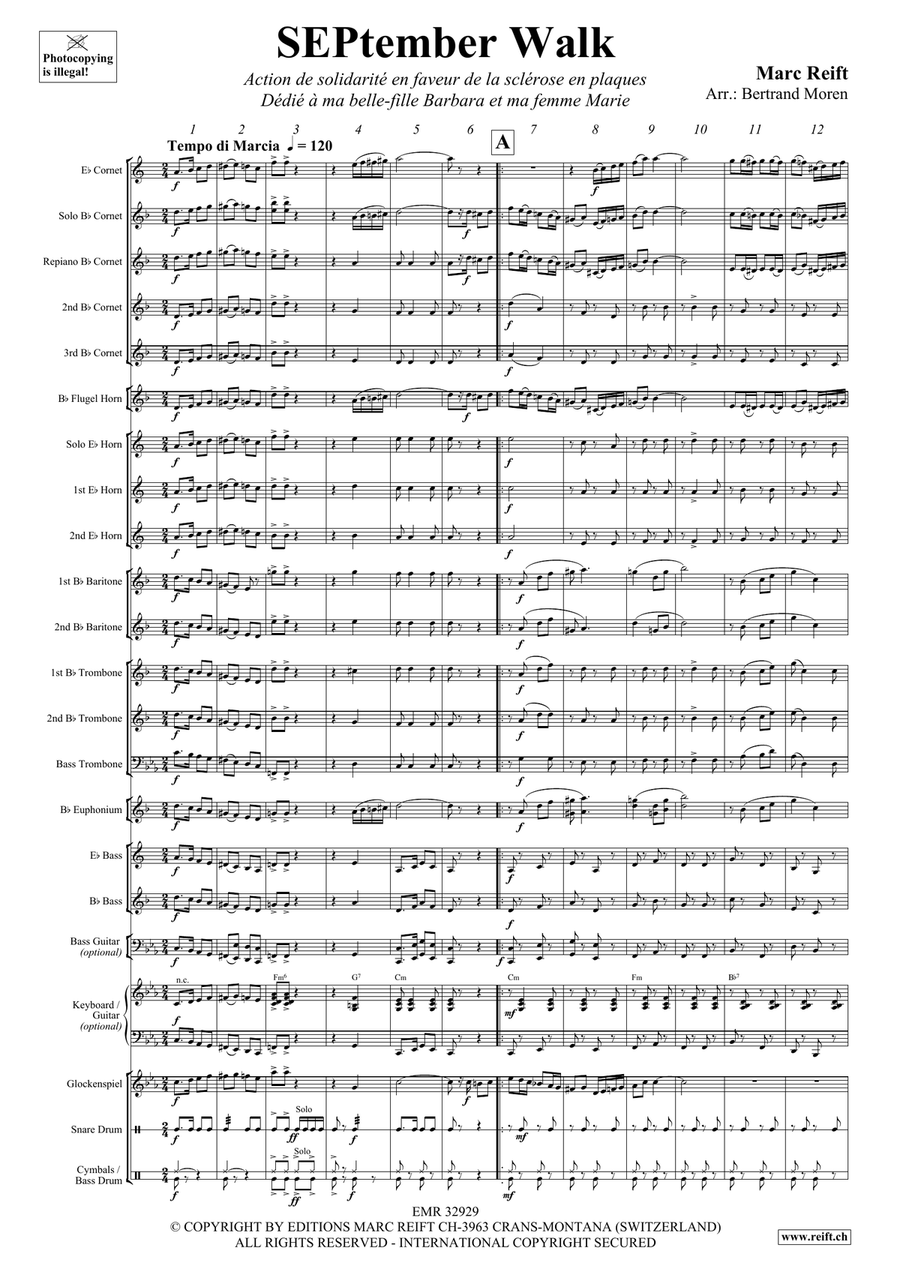 SEPtember Walk by Bertrand Moren Brass Band - Sheet Music page 3