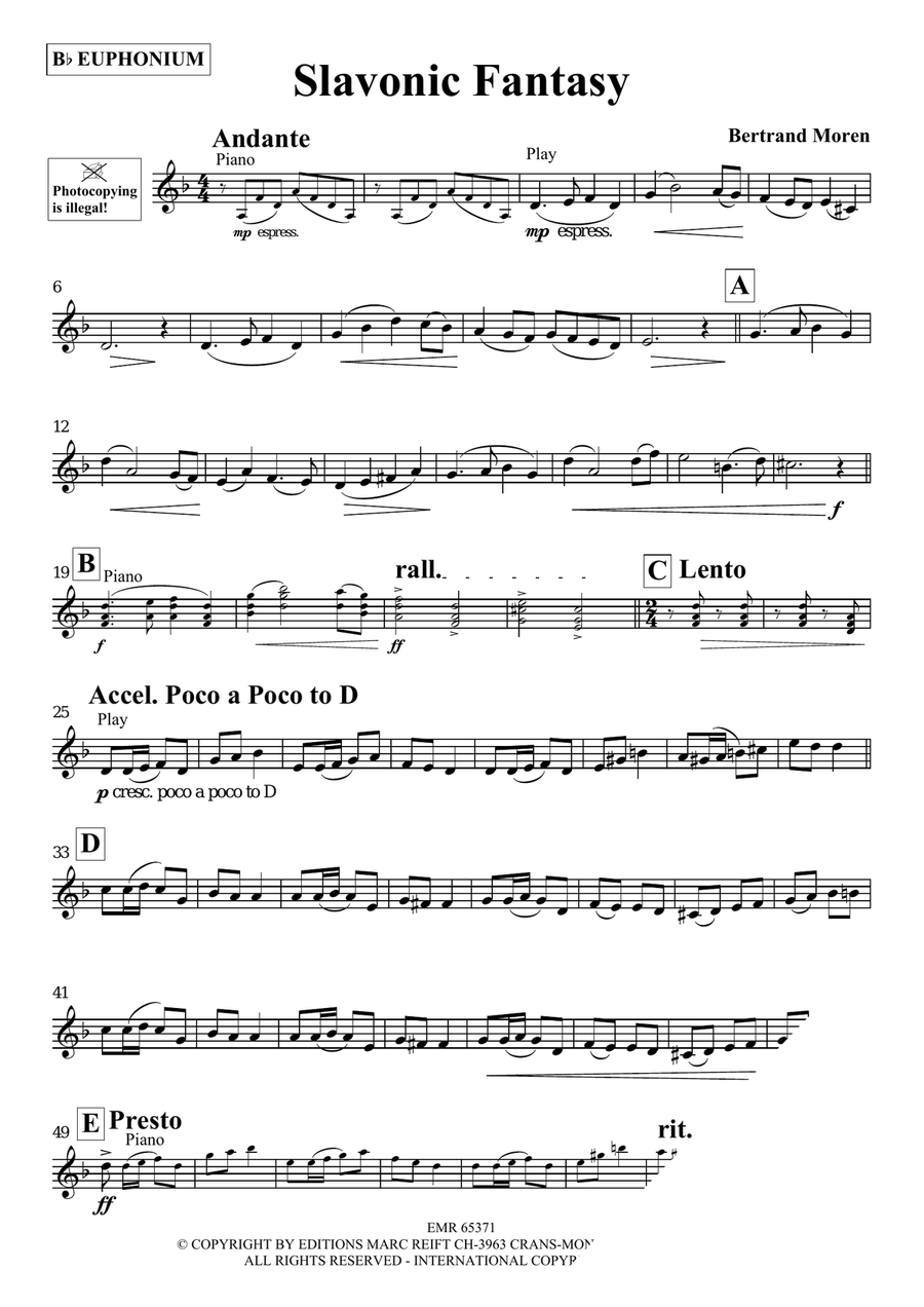 Slavonic Fantasy Slavonic Fantasy Euphonium scores gallery preview page 3