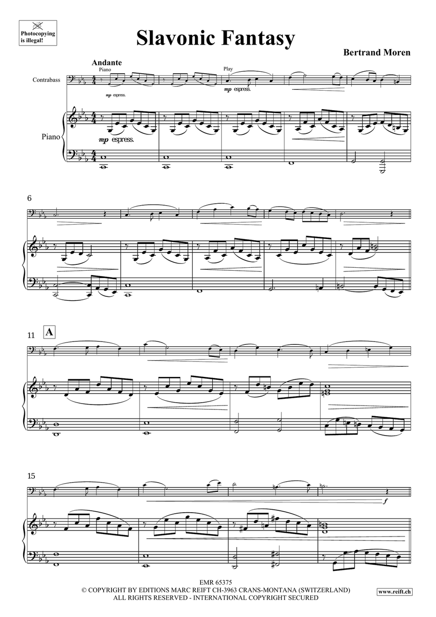 Slavonic Fantasy Slavonic Fantasy Double Bass scores gallery preview page 4