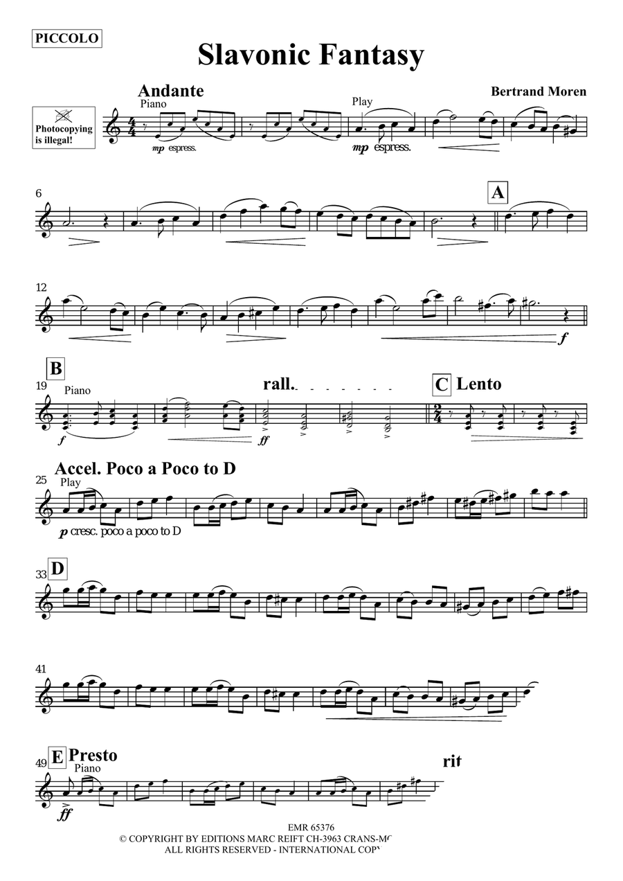 Slavonic Fantasy Slavonic Fantasy Piccolo scores gallery preview page 3