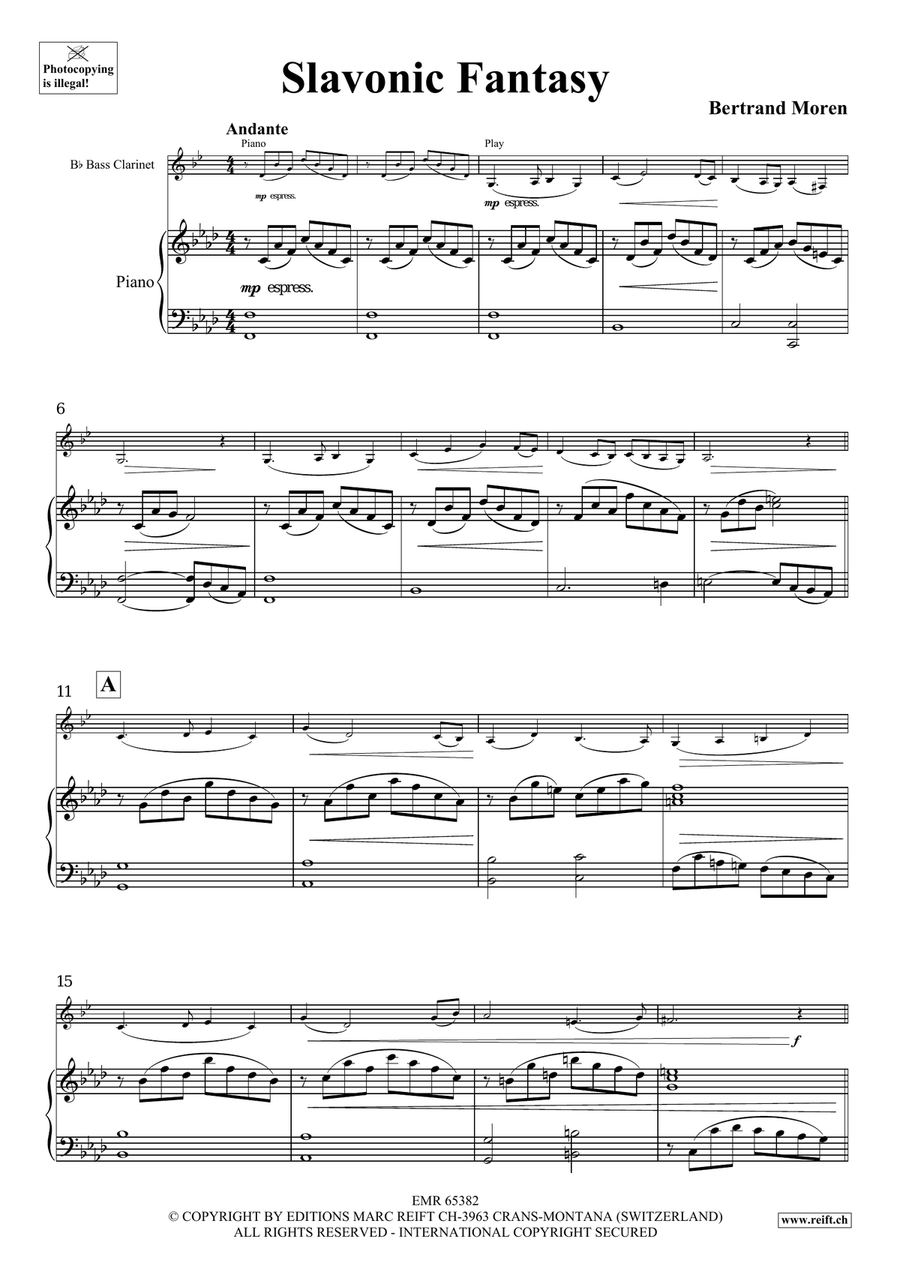 Slavonic Fantasy Slavonic Fantasy Bass Clarinet scores gallery preview page 4