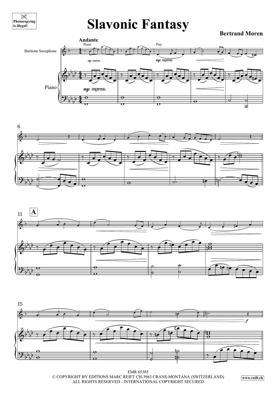 Slavonic Fantasy Slavonic Fantasy Baritone Saxophone scores gallery preview page 4