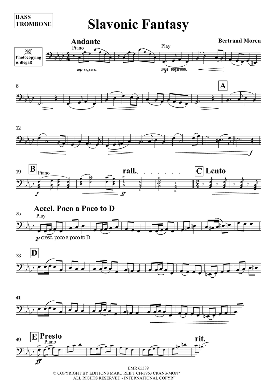 Slavonic Fantasy Slavonic Fantasy Bass Trombone scores gallery preview page 3
