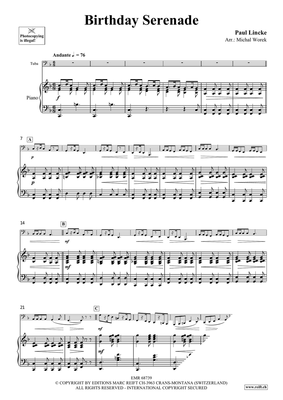 Birthday Serenade Birthday Serenade Tuba scores gallery preview page 4