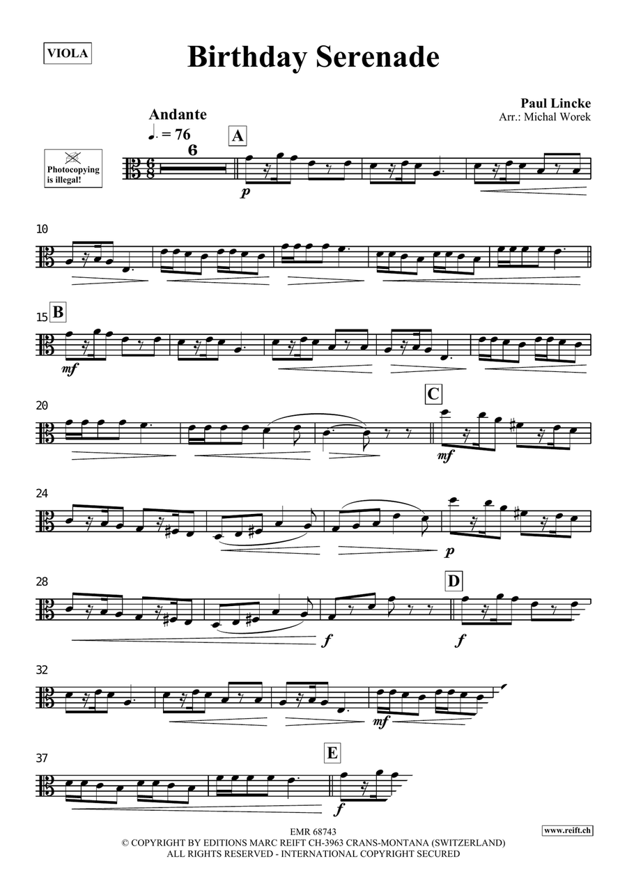 Birthday Serenade Birthday Serenade Piano Accompaniment scores gallery preview page 3