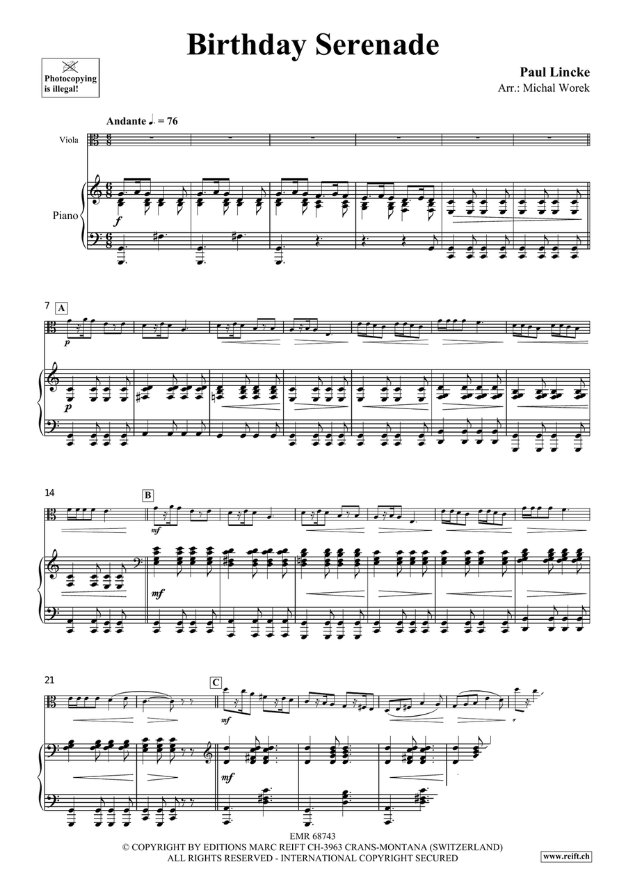 Birthday Serenade Birthday Serenade Piano Accompaniment scores gallery preview page 4