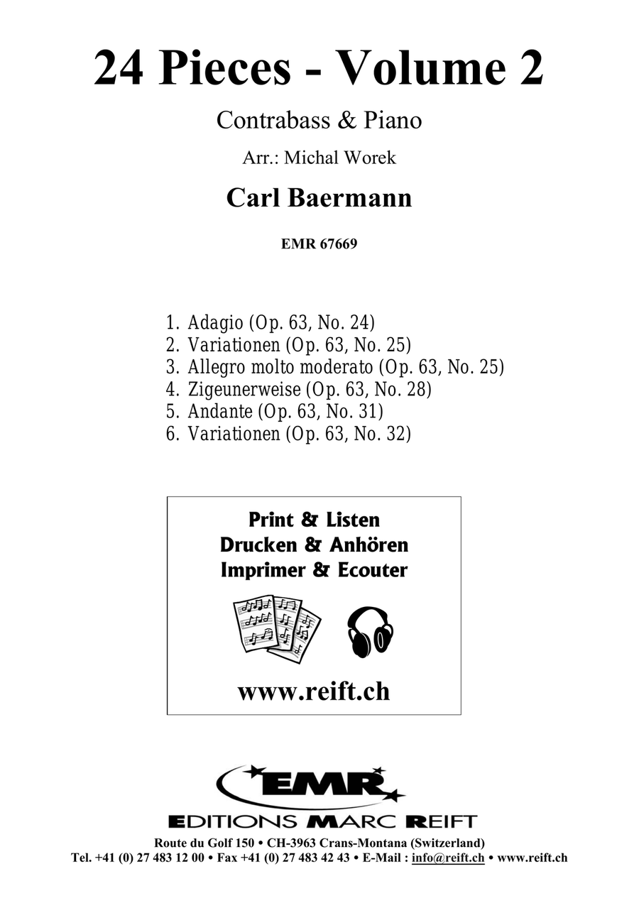 24 Pieces - Volume 2 24 Pieces - Volume 2 Double Bass scores gallery preview page 2