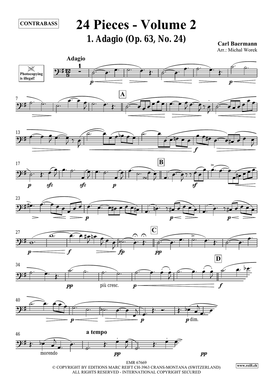 24 Pieces - Volume 2 24 Pieces - Volume 2 Double Bass scores gallery preview page 3