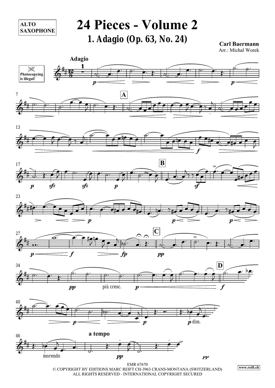 24 Pieces - Volume 2 24 Pieces - Volume 2 Alto Saxophone scores gallery preview page 3