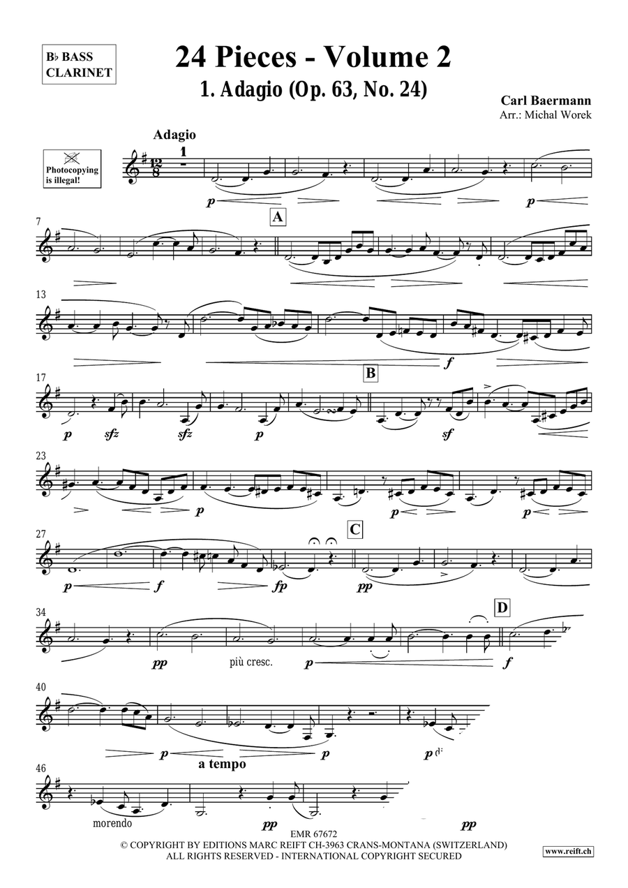 24 Pieces - Volume 2 24 Pieces - Volume 2 Bass Clarinet scores gallery preview page 3