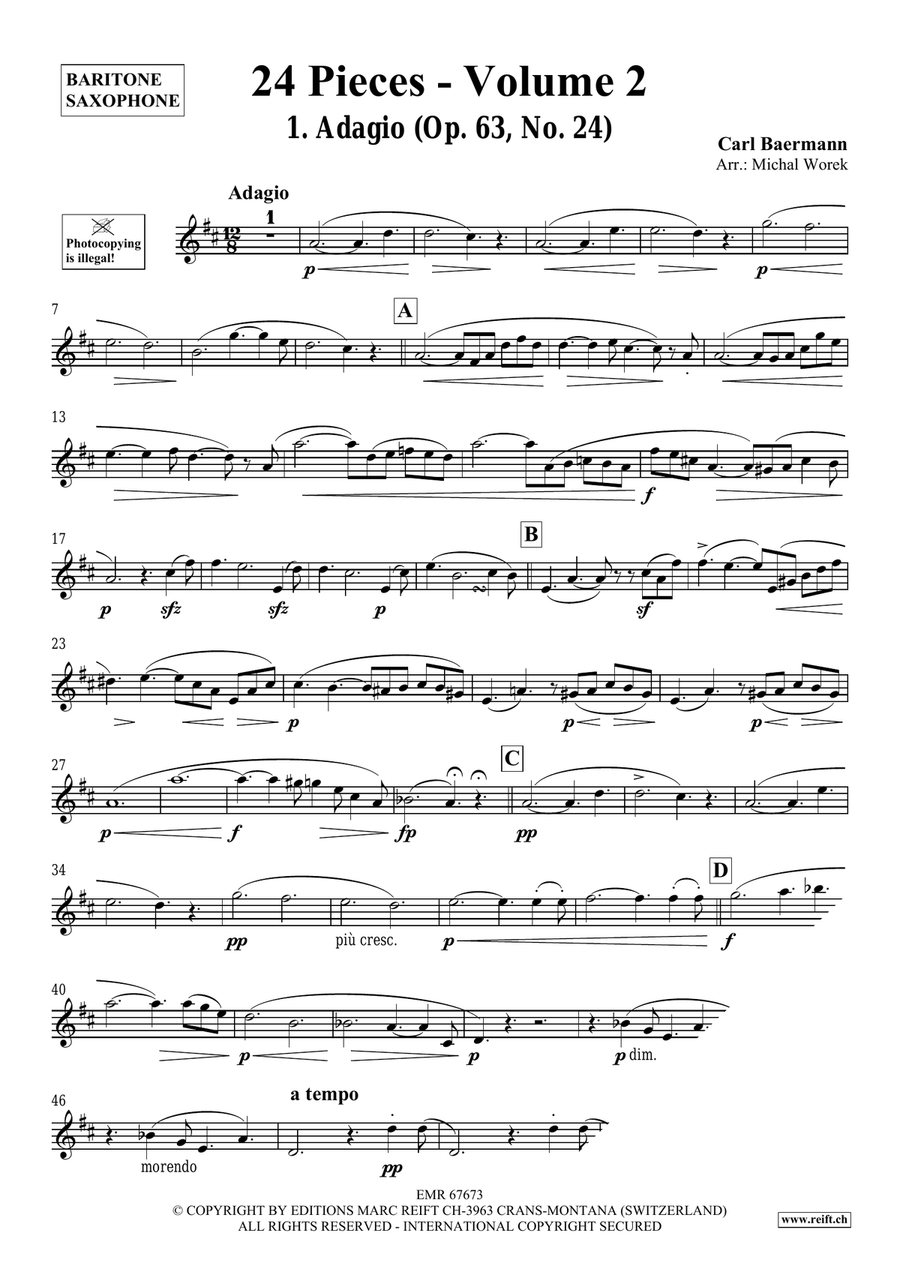 24 Pieces - Volume 2 24 Pieces - Volume 2 Baritone Saxophone scores gallery preview page 3