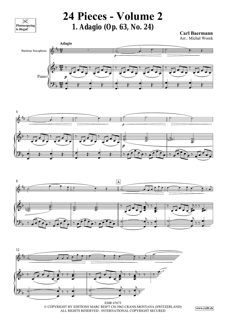 24 Pieces - Volume 2 24 Pieces - Volume 2 Baritone Saxophone scores gallery preview page 4