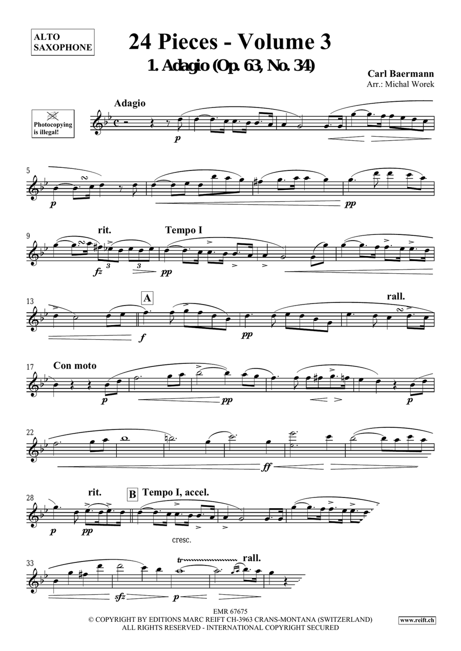 24 Pieces - Volume 3 24 Pieces - Volume 3 Alto Saxophone scores gallery preview page 3