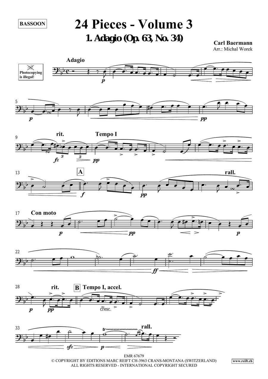 24 Pieces - Volume 3 24 Pieces - Volume 3 Bassoon Solo scores gallery preview page 3