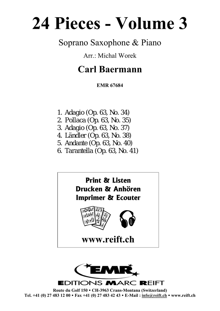 24 Pieces - Volume 3 24 Pieces - Volume 3 Soprano Saxophone scores gallery preview page 2