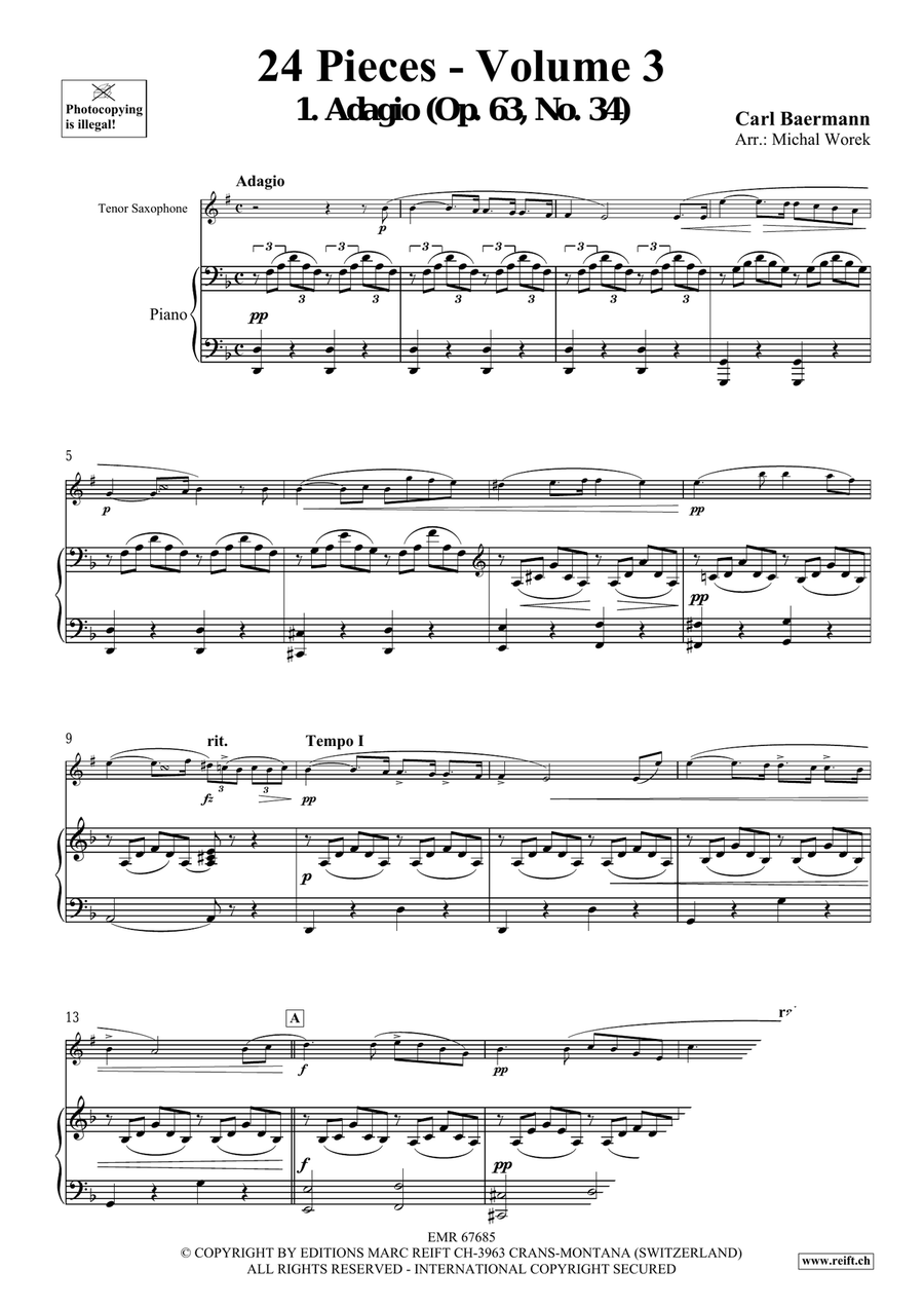 24 Pieces - Volume 3 24 Pieces - Volume 3 Tenor Saxophone scores gallery preview page 4