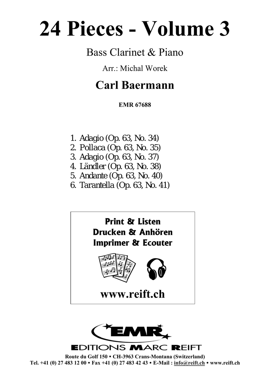 24 Pieces - Volume 3 24 Pieces - Volume 3 Bass Clarinet scores gallery preview page 2