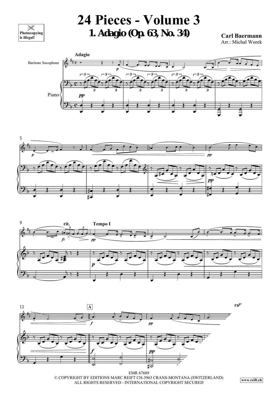 24 Pieces - Volume 3 24 Pieces - Volume 3 Baritone Saxophone scores gallery preview page 4