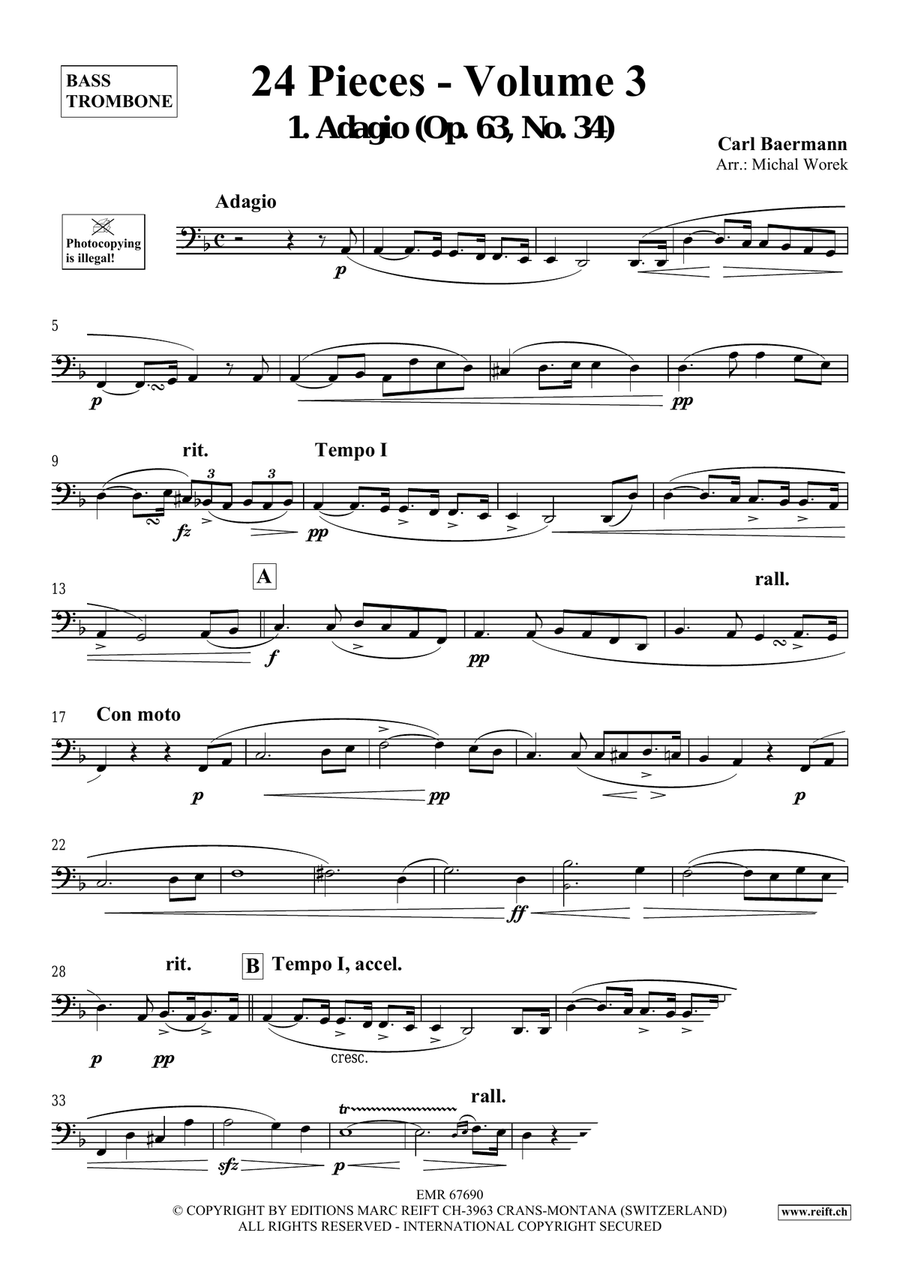 24 Pieces - Volume 3 24 Pieces - Volume 3 Bass Trombone scores gallery preview page 3