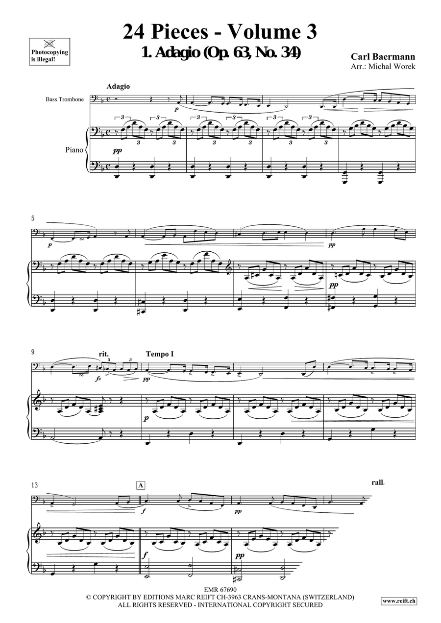 24 Pieces - Volume 3 24 Pieces - Volume 3 Bass Trombone scores gallery preview page 4