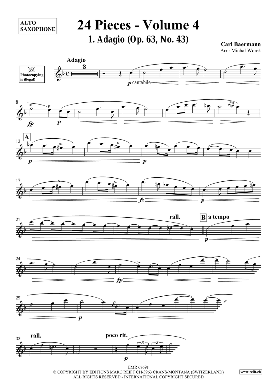 24 Pieces - Volume 4 24 Pieces - Volume 4 Alto Saxophone scores gallery preview page 3