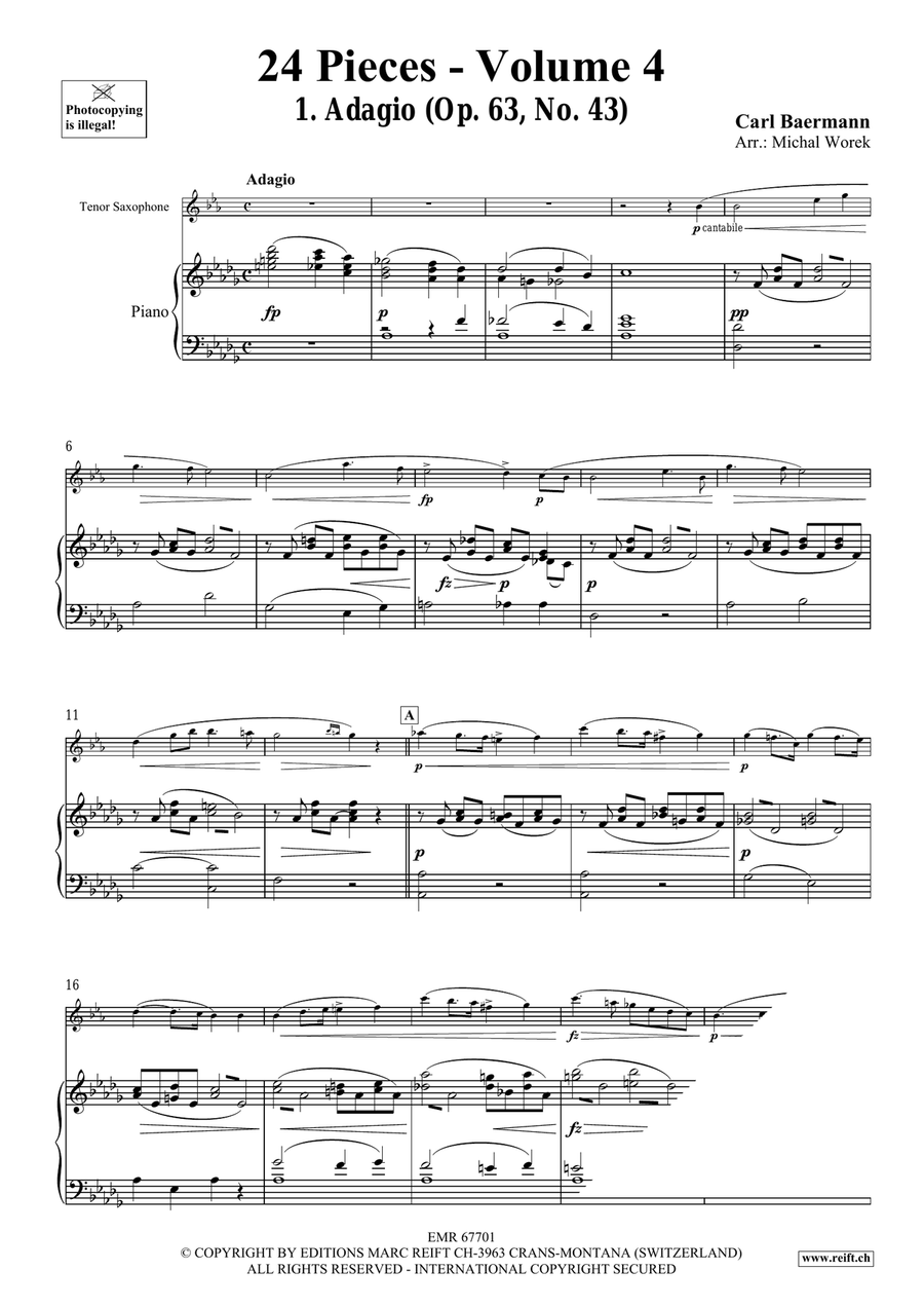 24 Pieces - Volume 4 24 Pieces - Volume 4 Tenor Saxophone scores gallery preview page 4
