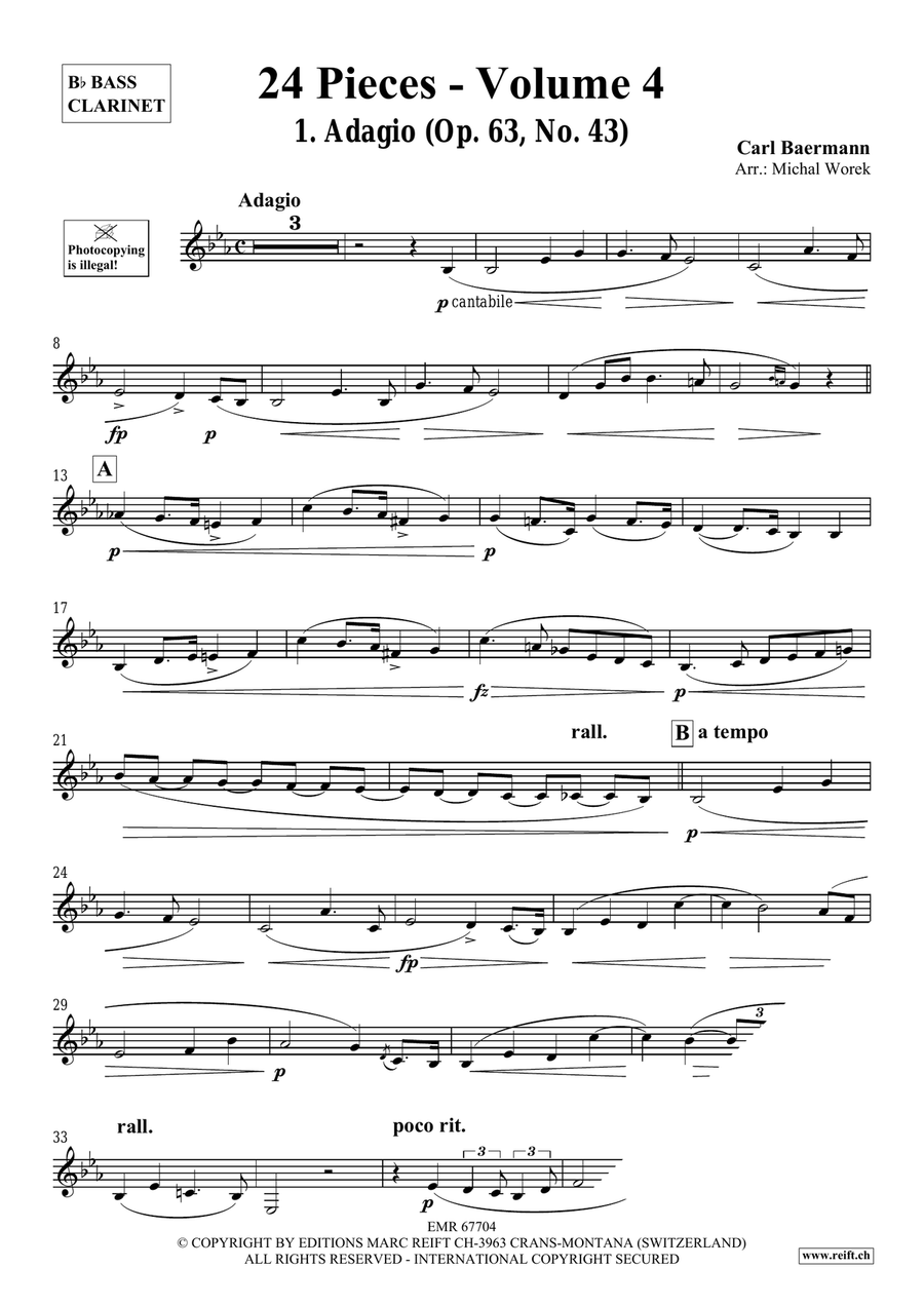 24 Pieces - Volume 4 24 Pieces - Volume 4 Bass Clarinet scores gallery preview page 3
