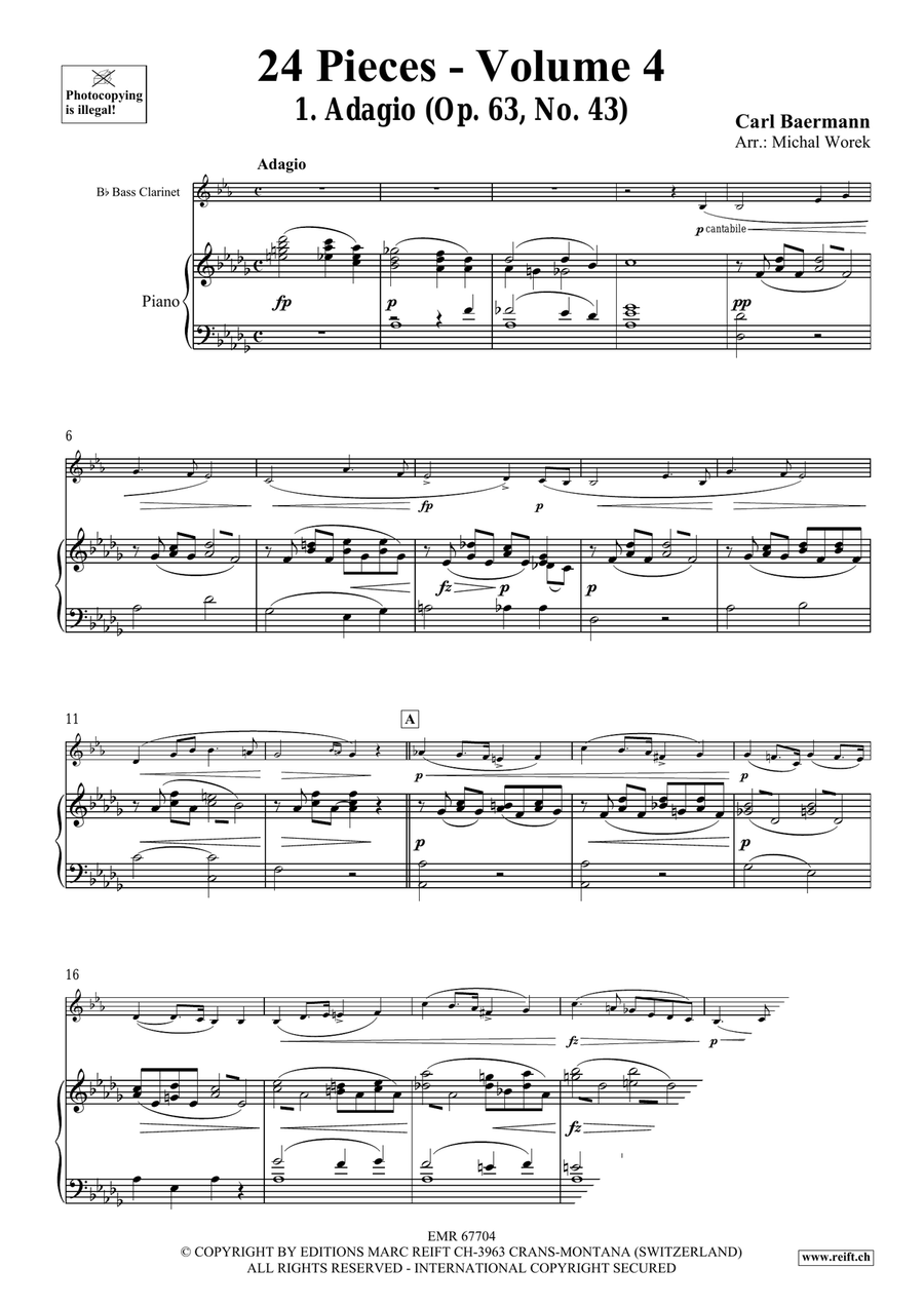 24 Pieces - Volume 4 24 Pieces - Volume 4 Bass Clarinet scores gallery preview page 4