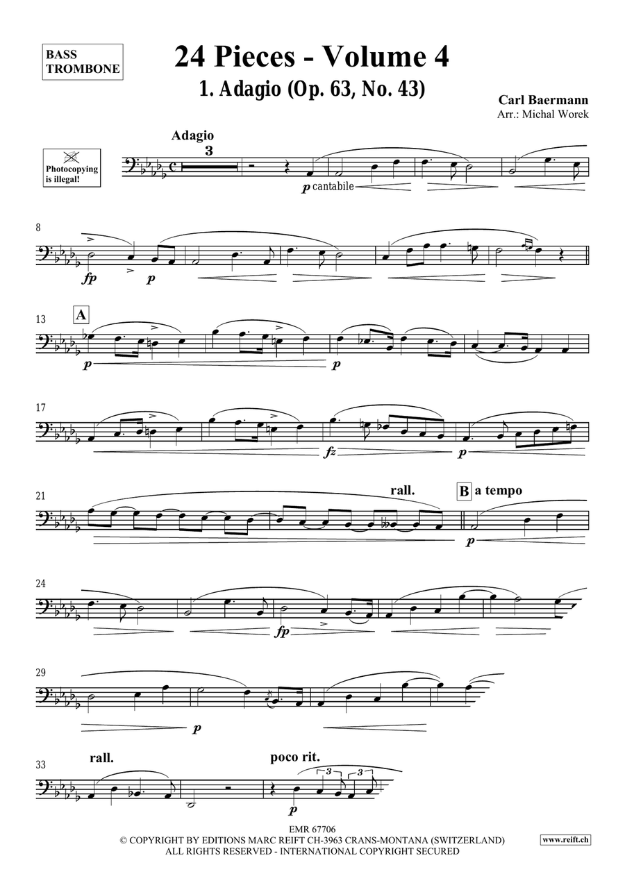 24 Pieces - Volume 4 24 Pieces - Volume 4 Bass Trombone scores gallery preview page 3