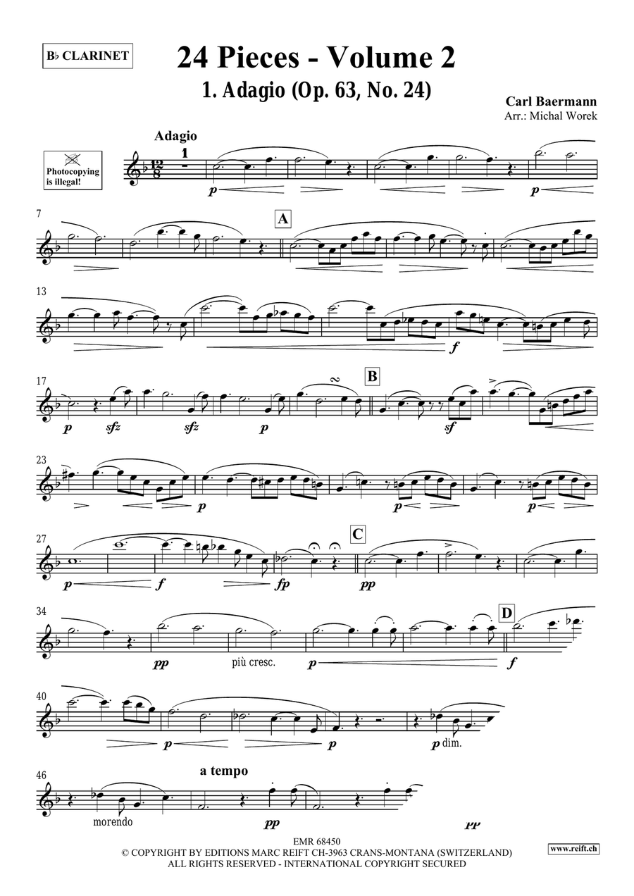 24 Pieces - Volume 2 24 Pieces - Volume 2 Clarinet Solo scores gallery preview page 3