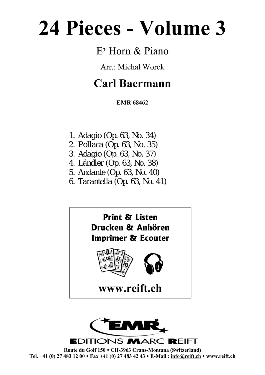 24 Pieces - Volume 3 by Carl Baermann Horn - Sheet Music page 2