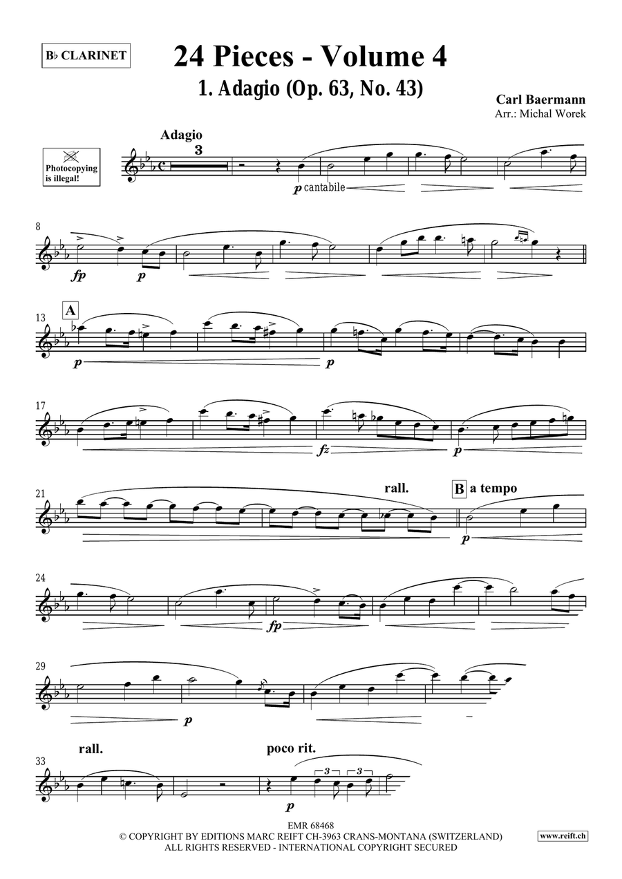 24 Pieces - Volume 4 24 Pieces - Volume 4 Clarinet Solo scores gallery preview page 3