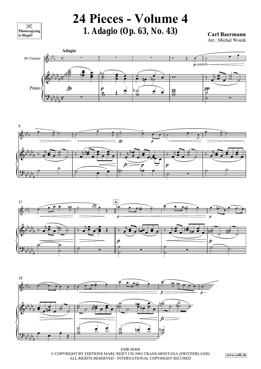 24 Pieces - Volume 4 24 Pieces - Volume 4 Clarinet Solo scores gallery preview page 4