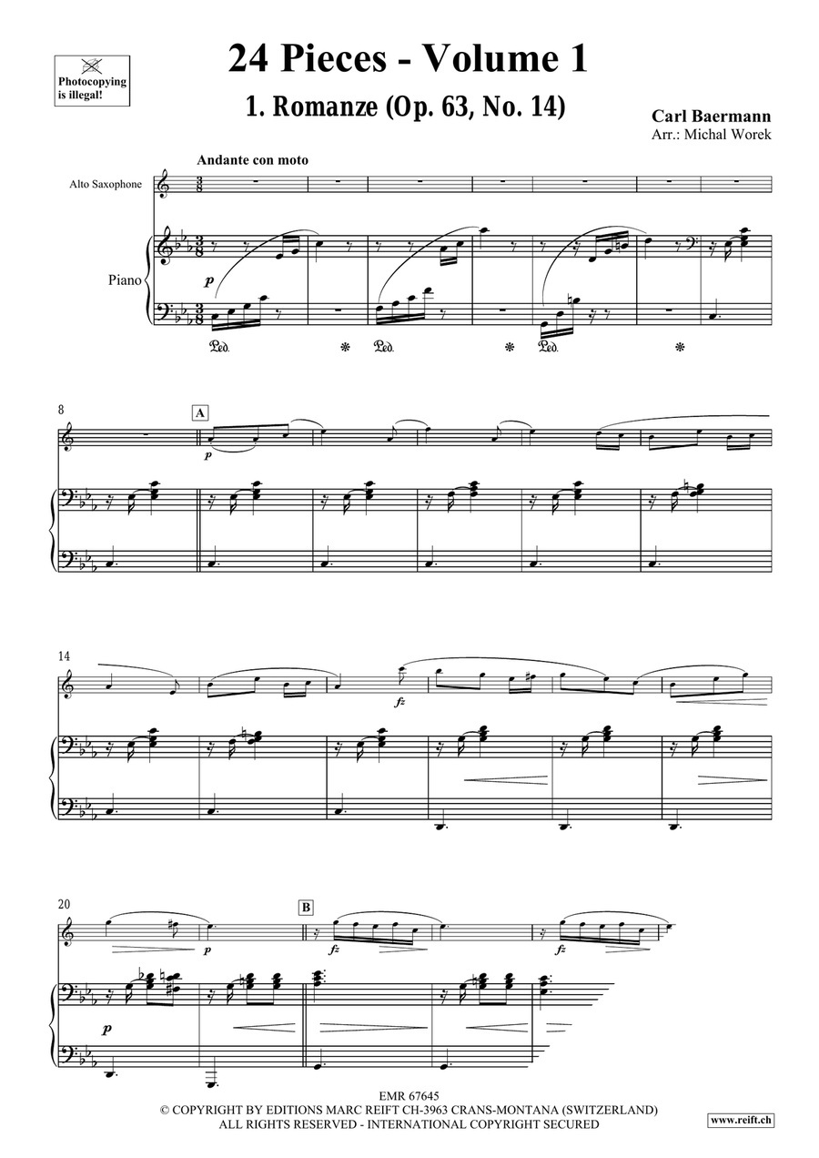 24 Pieces - Volume 1 24 Pieces - Volume 1 Alto Saxophone scores gallery preview page 4