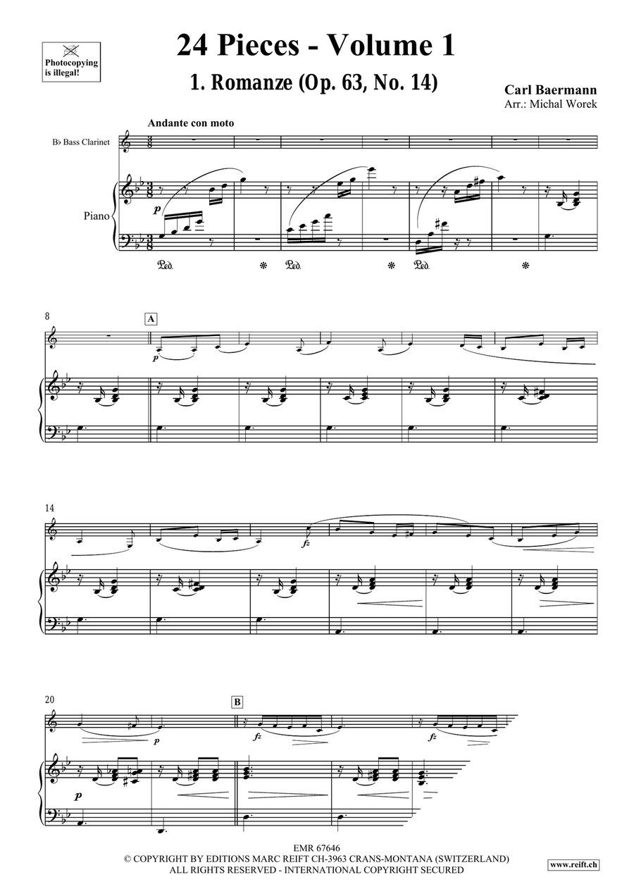 24 Pieces - Volume 1 24 Pieces - Volume 1 Bass Clarinet scores gallery preview page 4