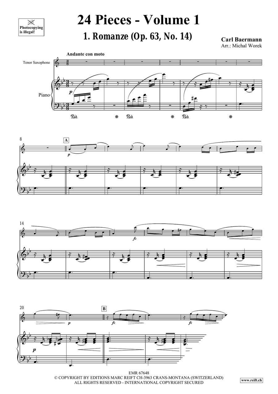 24 Pieces - Volume 1 24 Pieces - Volume 1 Tenor Saxophone scores gallery preview page 4