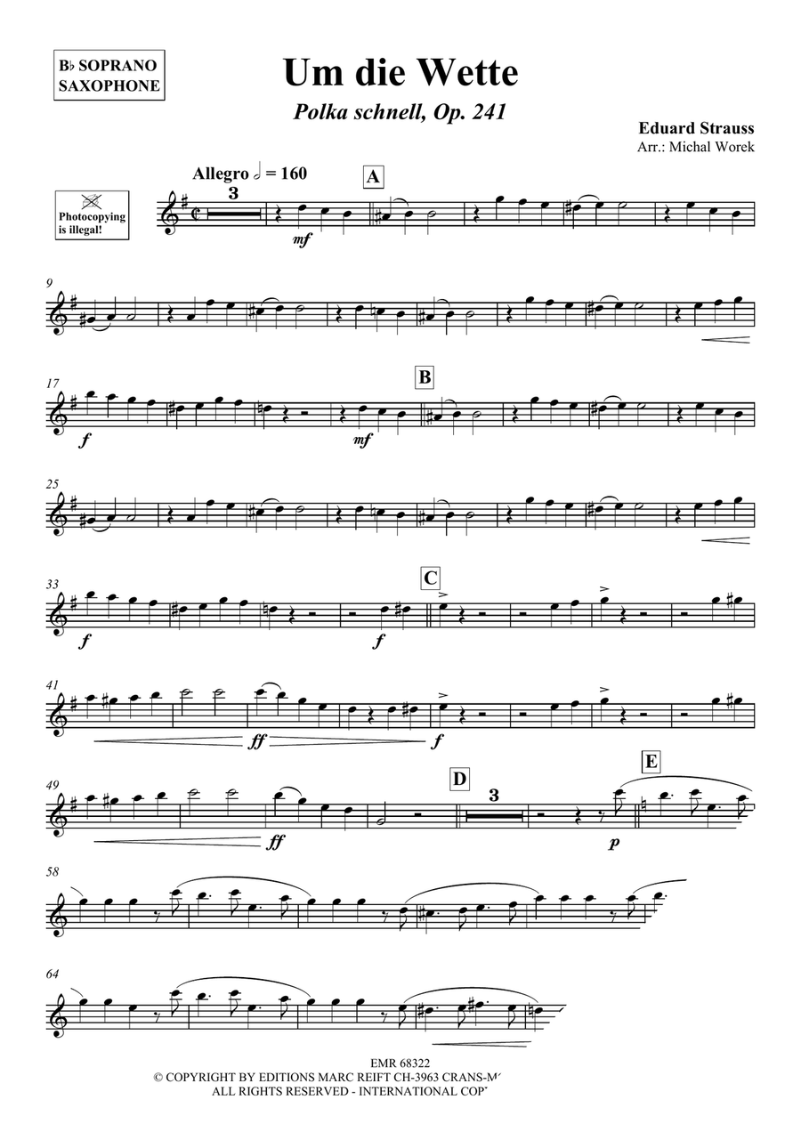 Um die Wette Um die Wette Soprano Saxophone scores gallery preview page 3