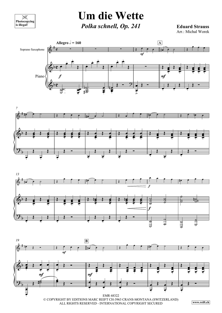 Um die Wette Um die Wette Soprano Saxophone scores gallery preview page 4
