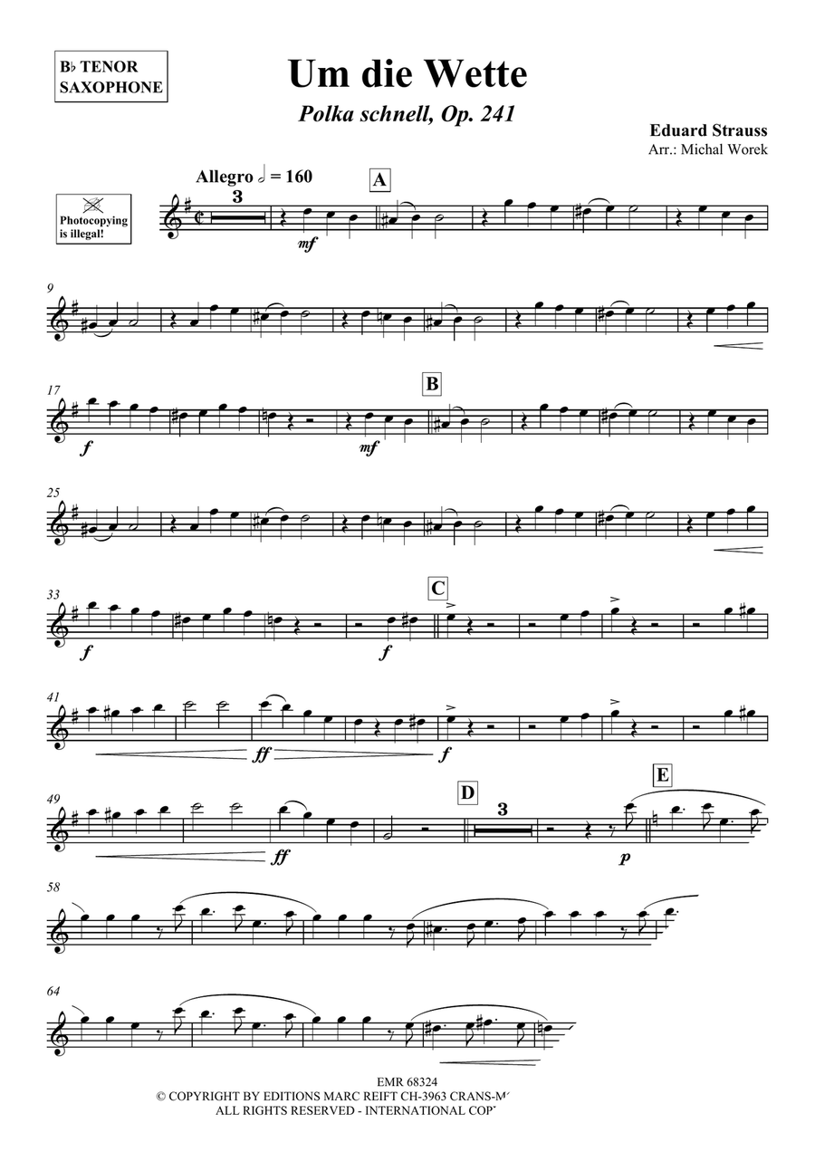 Um die Wette Um die Wette Tenor Saxophone scores gallery preview page 3
