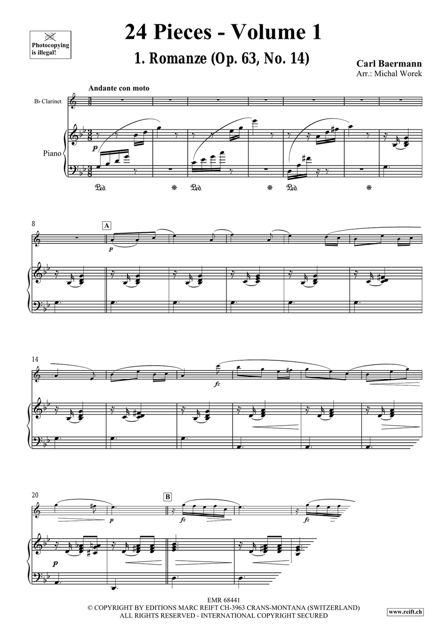 24 Pieces - Volume 1 24 Pieces - Volume 1 Clarinet Solo scores gallery preview page 4
