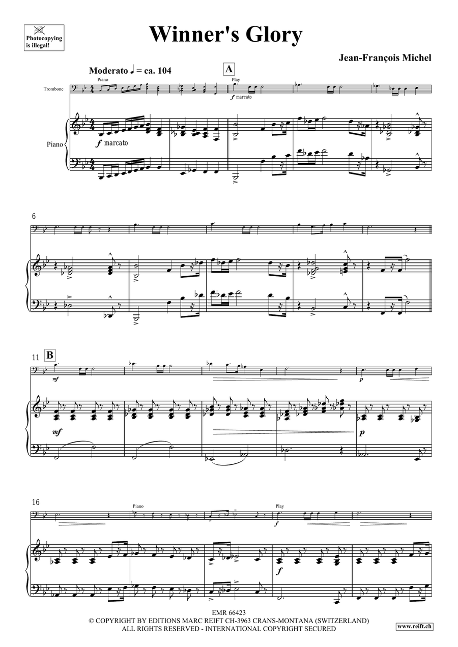 Winner's Glory Winner's Glory Piano Accompaniment scores gallery preview page 5